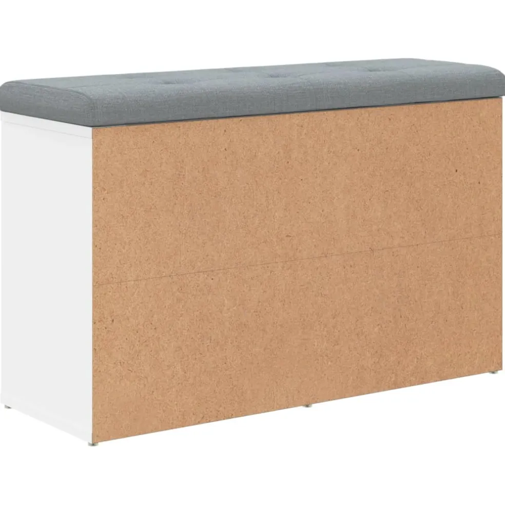 vidaXL Schoenenbank Wit 82x32x50 cm Bewerkt Hout