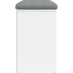 vidaXL Schoenenbank Wit 82x32x50 cm Bewerkt Hout