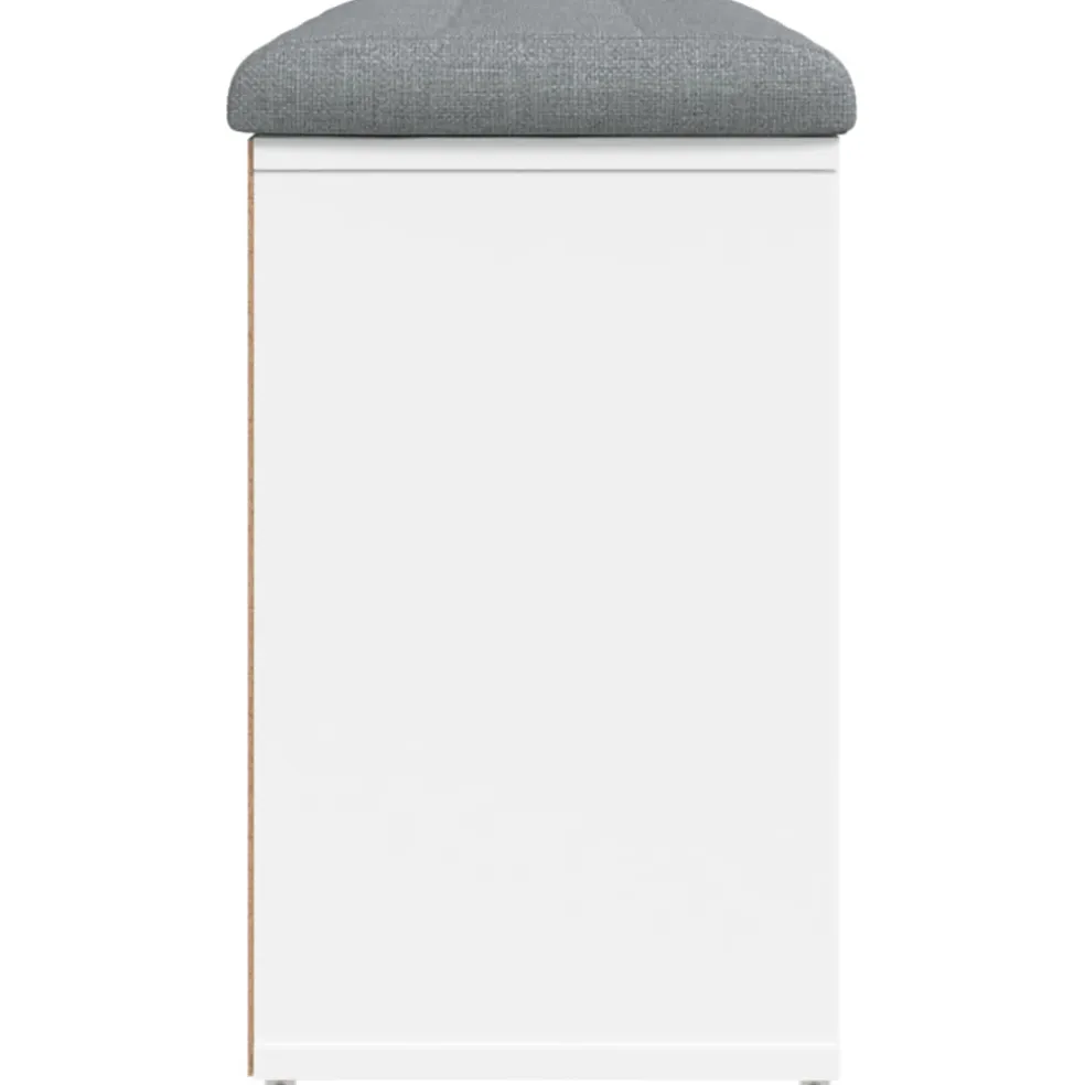 vidaXL Schoenenbank Wit 82x32x50 cm Bewerkt Hout