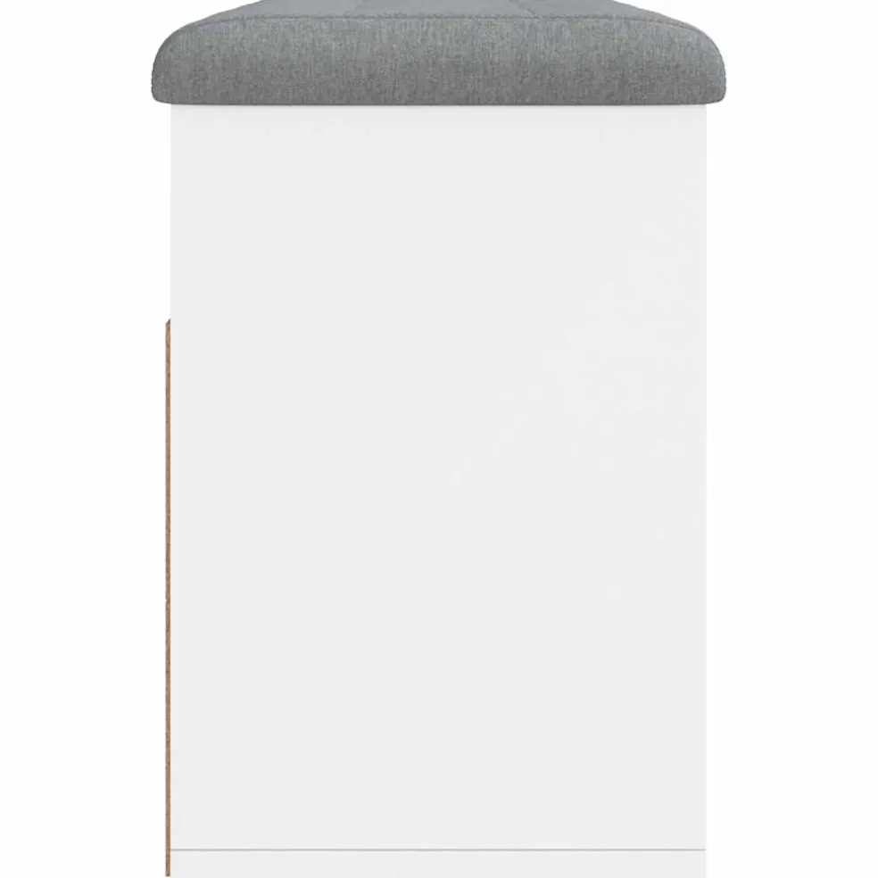 vidaXL Schoenenbank Wit 82x32x45,5 cm Bewerkt Hout