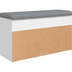 vidaXL Schoenenbank Wit 82x32x45,5 cm Bewerkt Hout