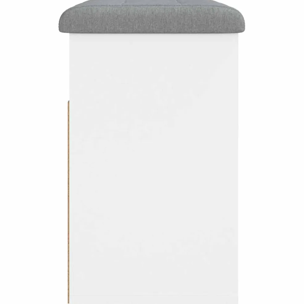 vidaXL Schoenenbank Wit 62x32x50 cm Bewerkt Hout