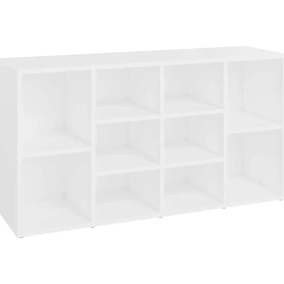 vidaXL Schoenenbank 103x30x55 cm bewerkt hout wit