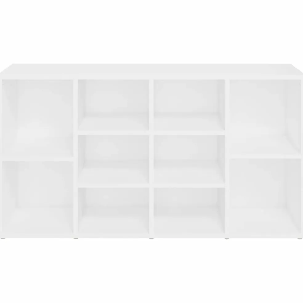 vidaXL Schoenenbank 103x30x55 cm bewerkt hout wit