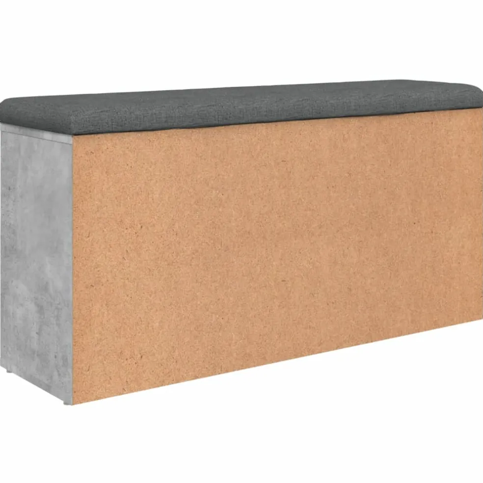 vidaXL Schoenenbank 102x32x50 cm bewerkt hout betongrijs