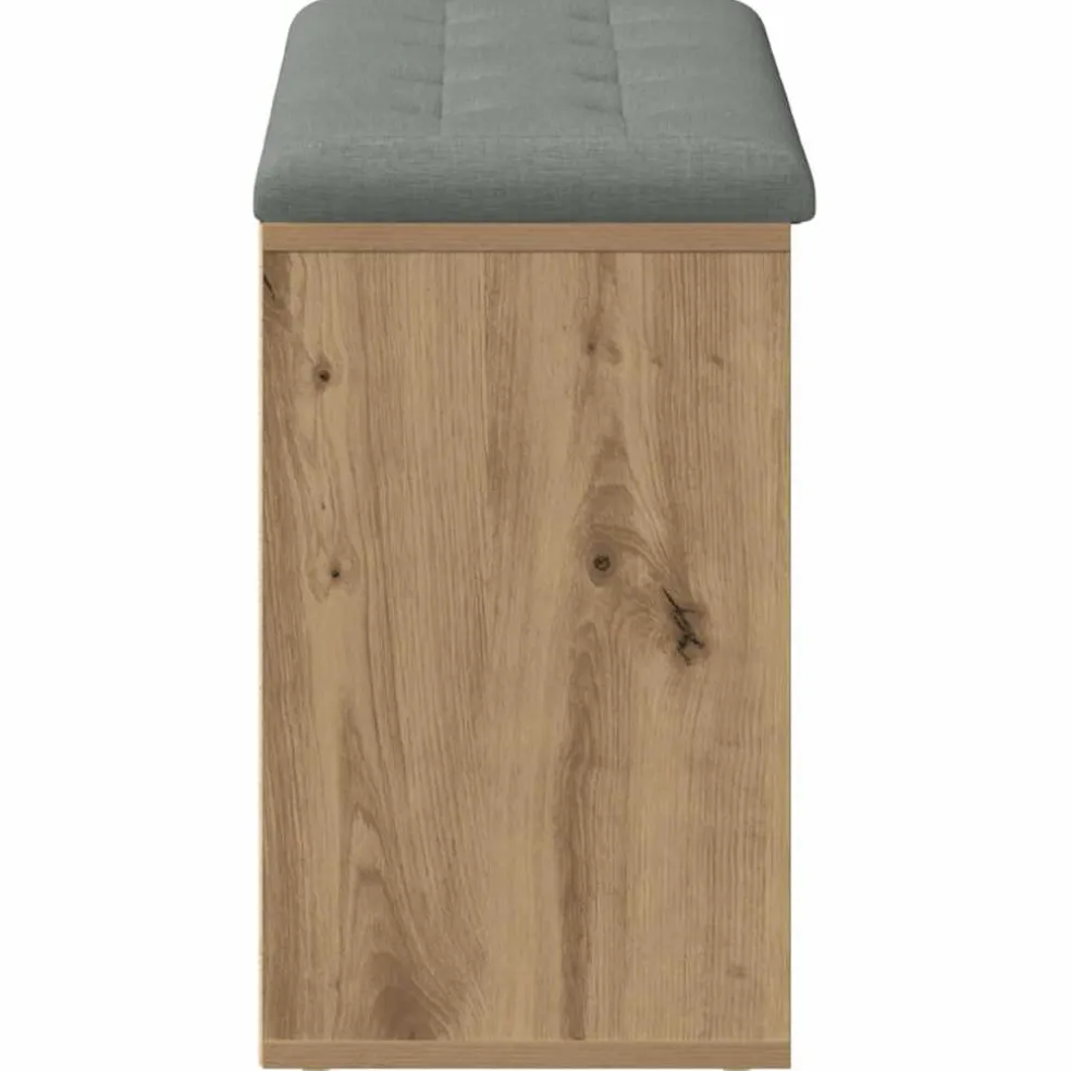 vidaXL Schoenenbank 102x32x50 cm bewerkt hout artisanaal eikenkleur