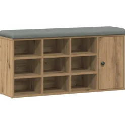 vidaXL Schoenenbank 102x32x50 cm bewerkt hout artisanaal eikenkleur