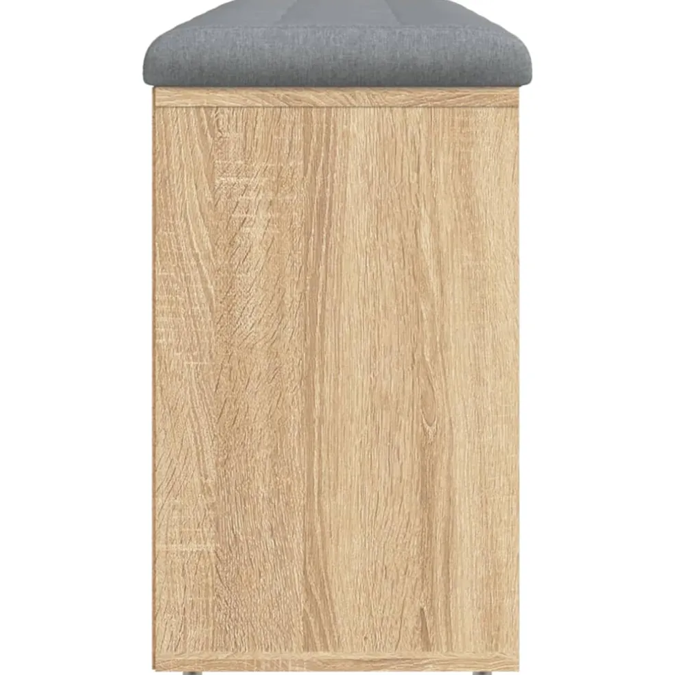 vidaXL Schoenenbank 102x32x50 cm bewerkt hout sonoma eikenkleurig