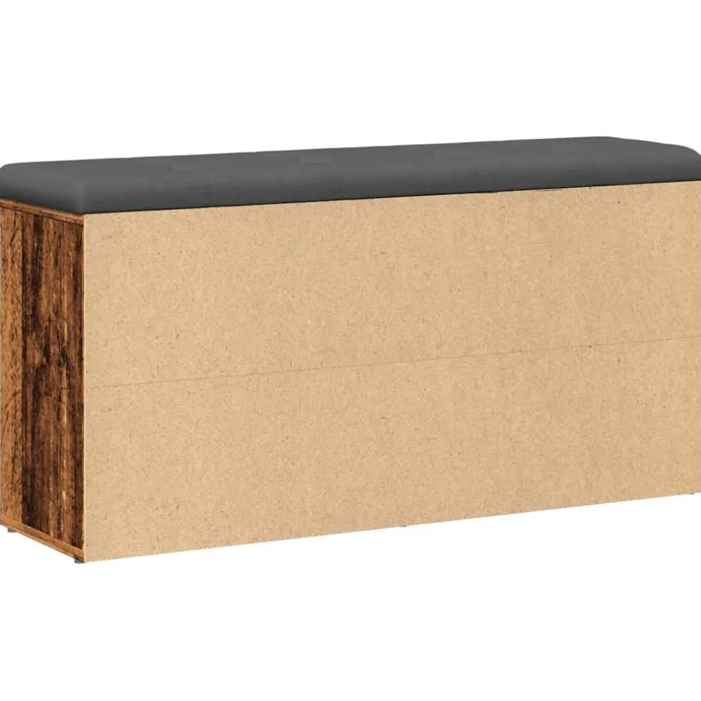 vidaXL Schoenenbank 102x32x50 cm bewerkt hout oud houtkleurig