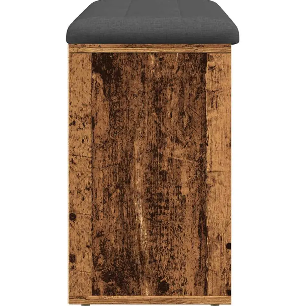 vidaXL Schoenenbank 102x32x50 cm bewerkt hout oud houtkleurig
