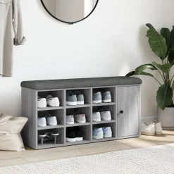 vidaXL Schoenenbank 82x32x50 cm bewerkt hout bruin eikenkleur