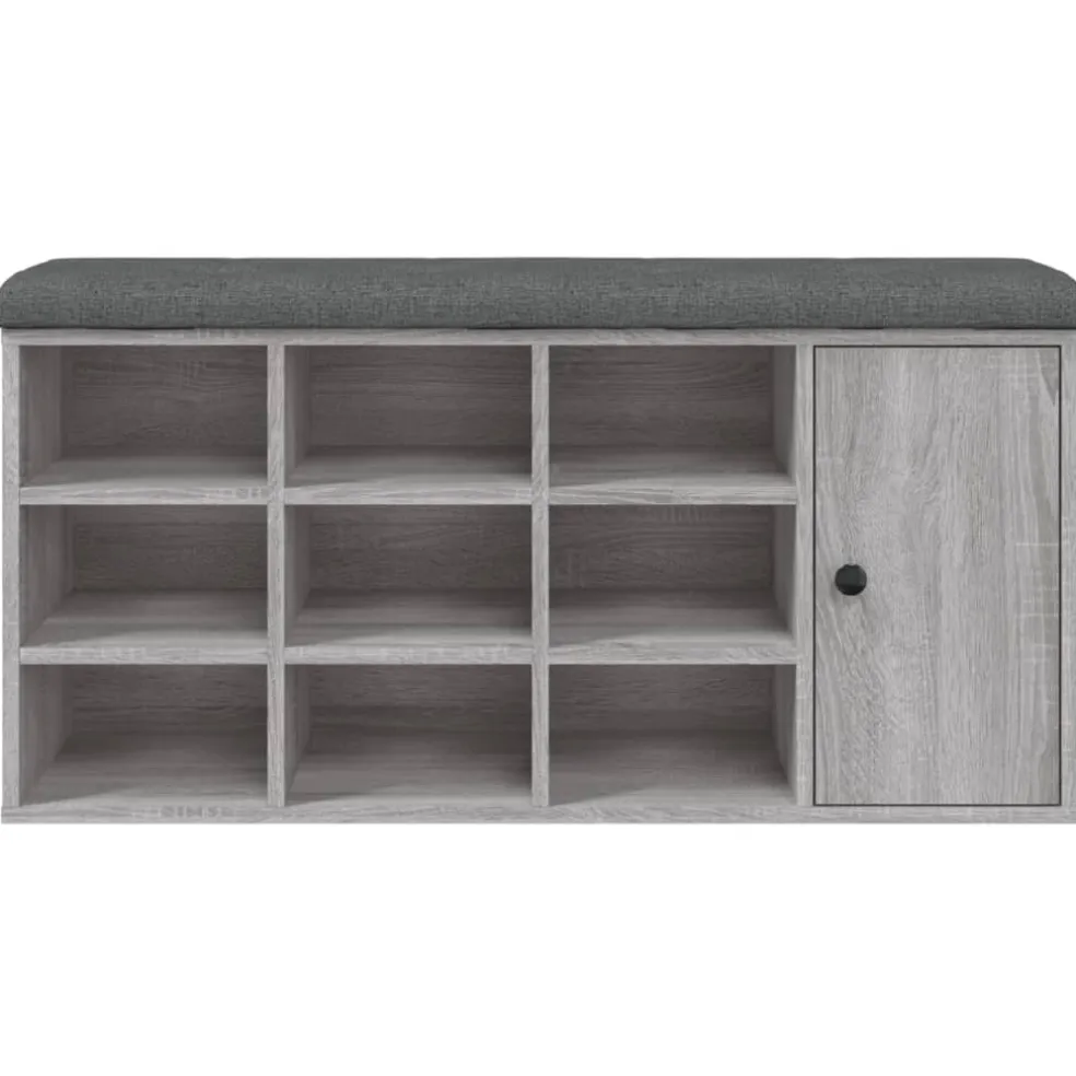vidaXL Schoenenbank 82x32x50 cm bewerkt hout bruin eikenkleur