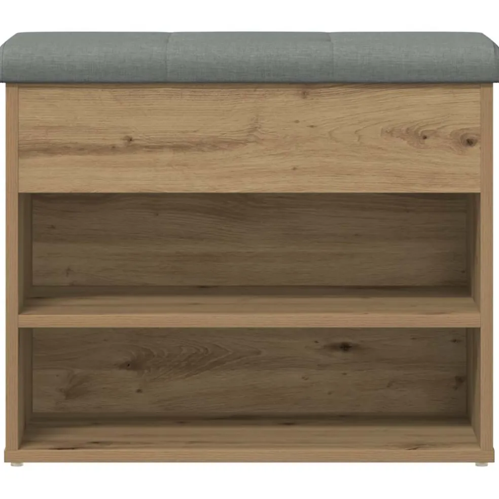 vidaXL Schoenenbank 62x32x50 cm bewerkt hout artisanaal eikenkleur