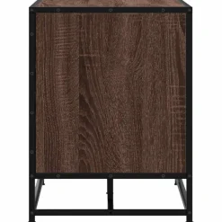 vidaXL Schoenenbank 80x40x53,5 cm bewerkt hout en metaal bruin eiken