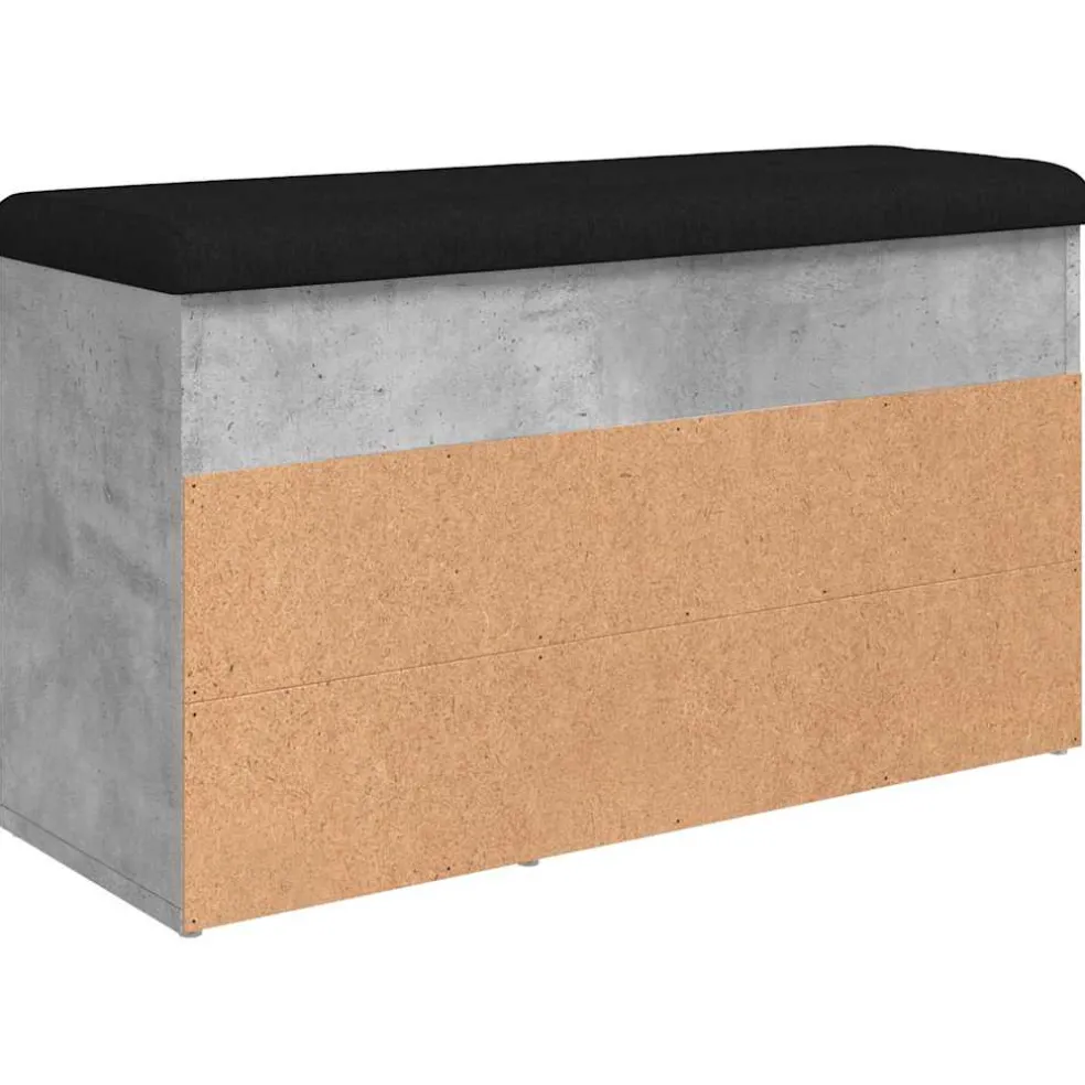 vidaXL Schoenenbank 82x32x45,5 cm bewerkt hout betongrijs