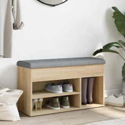 vidaXL Schoenenbank 82x32x45,5 cm bewerkt hout sonoma eikenkleurig