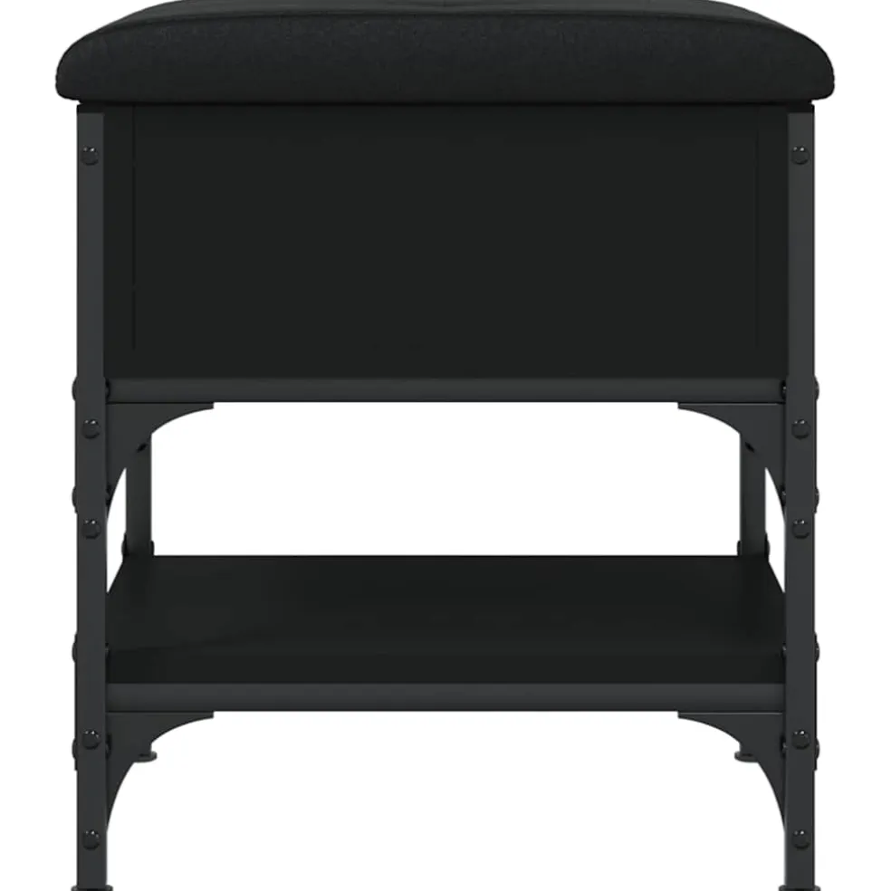 vidaXL Schoenenbank 42x42x45 cm bewerkt hout zwart