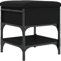vidaXL Schoenenbank 42x42x45 cm bewerkt hout zwart
