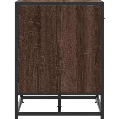 vidaXL Schoenenbank 60x40x53,5 cm bewerkt hout en metaal bruin eiken