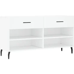 vidaXL Schoenenbank 102x35x55 cm bewerkt hout wit