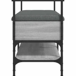vidaXL Schoenenbank 85,5x42x57,5 cm bewerkt hout grijs sonoma