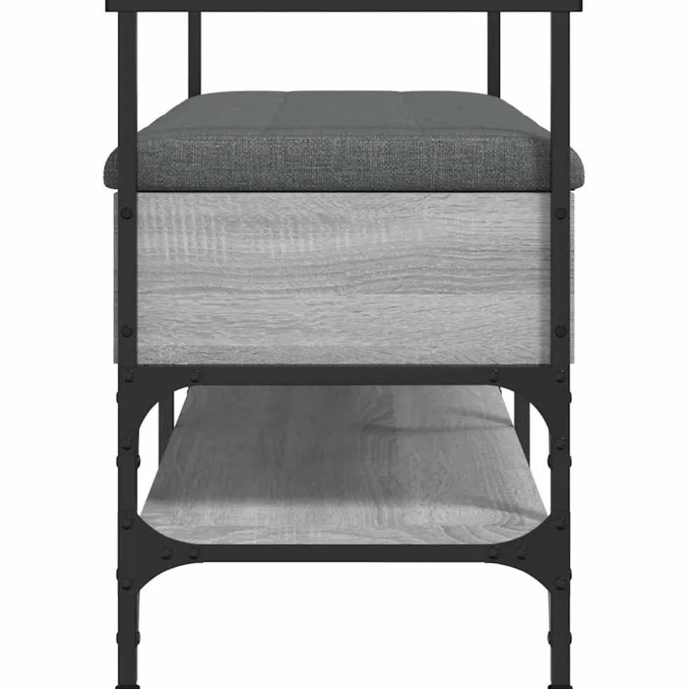 vidaXL Schoenenbank 85,5x42x57,5 cm bewerkt hout grijs sonoma