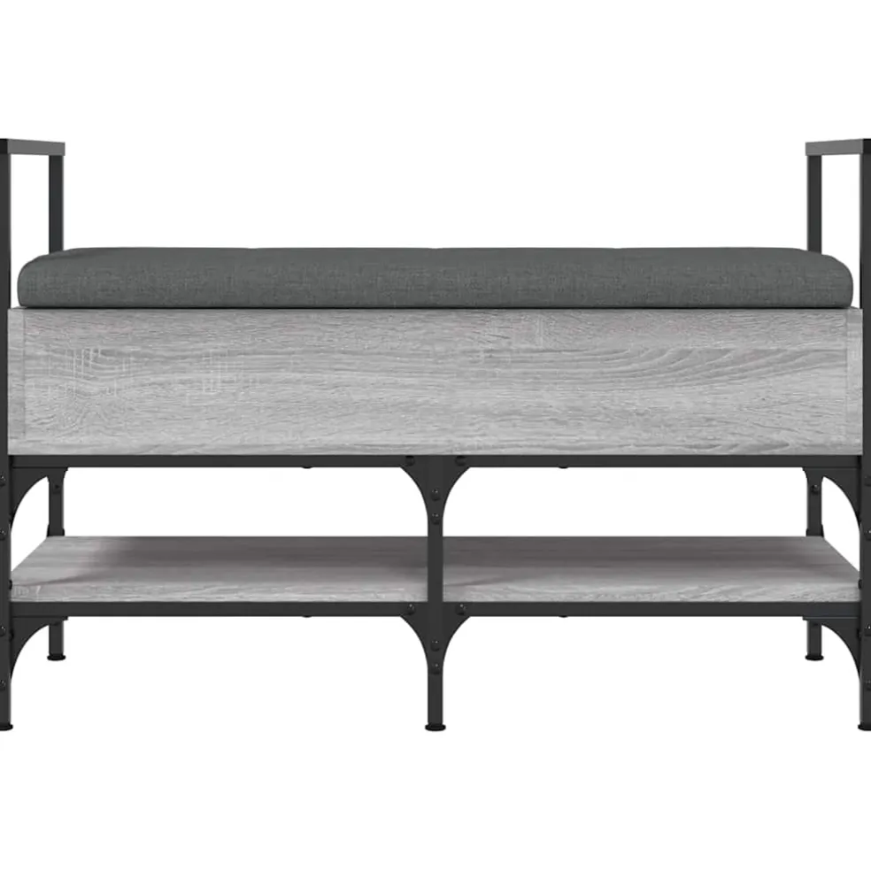 vidaXL Schoenenbank 85,5x42x57,5 cm bewerkt hout grijs sonoma
