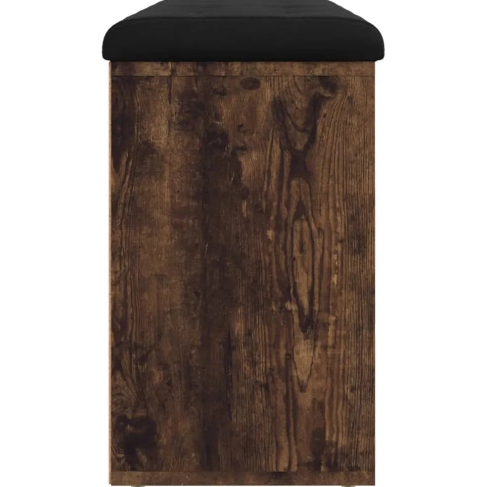 vidaXL Schoenenbank 102x32x50 cm bewerkt hout gerookt eikenkleurig
