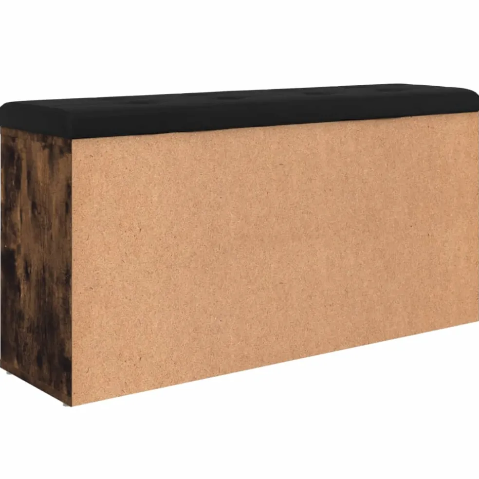 vidaXL Schoenenbank 102x32x50 cm bewerkt hout gerookt eikenkleurig