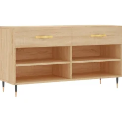 vidaXL Schoenenbank 102x35x55 cm bewerkt hout sonoma eikenkleurig