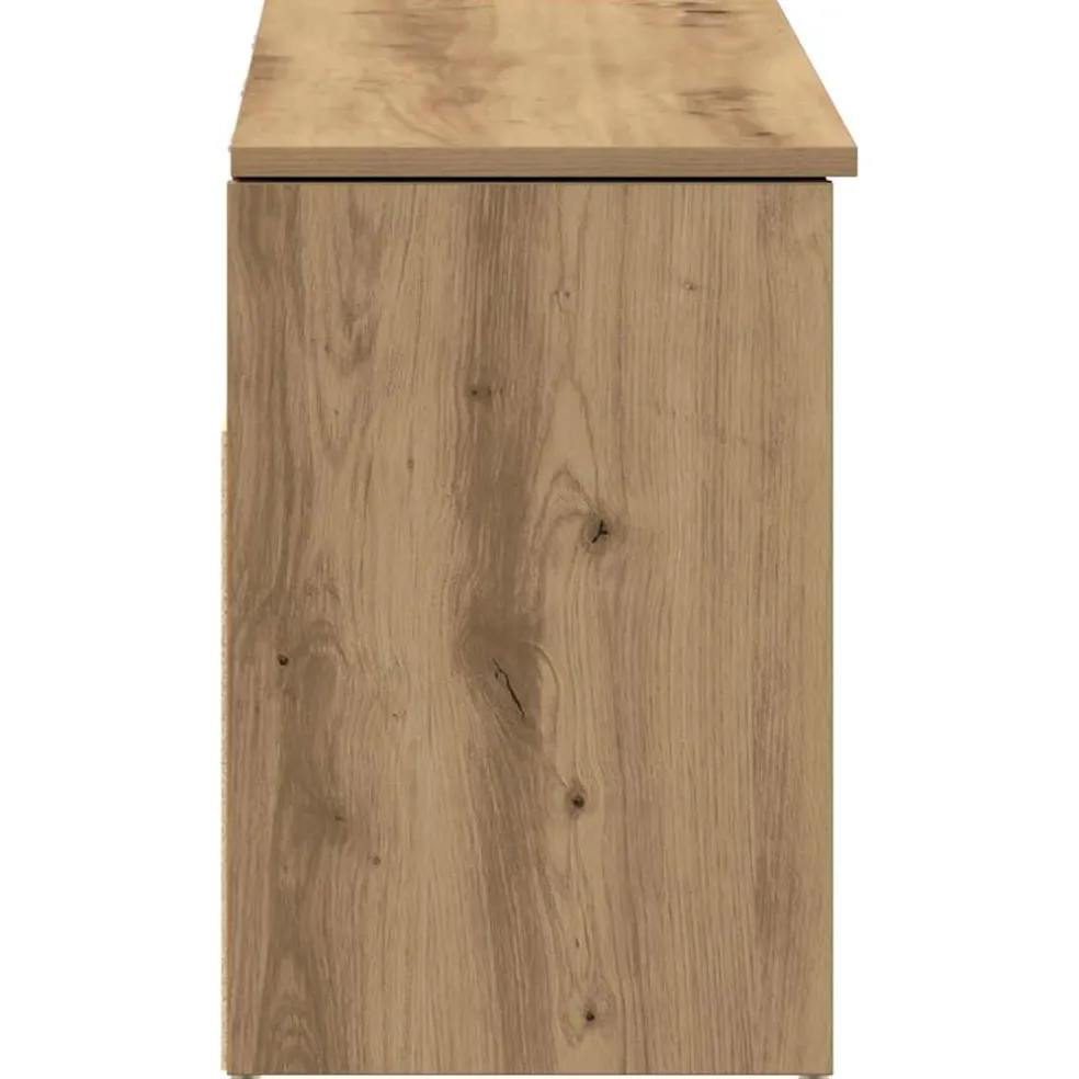 vidaXL Schoenenbank 102x30,5x45 cm bewerkt hout artisanaal eikenkleur