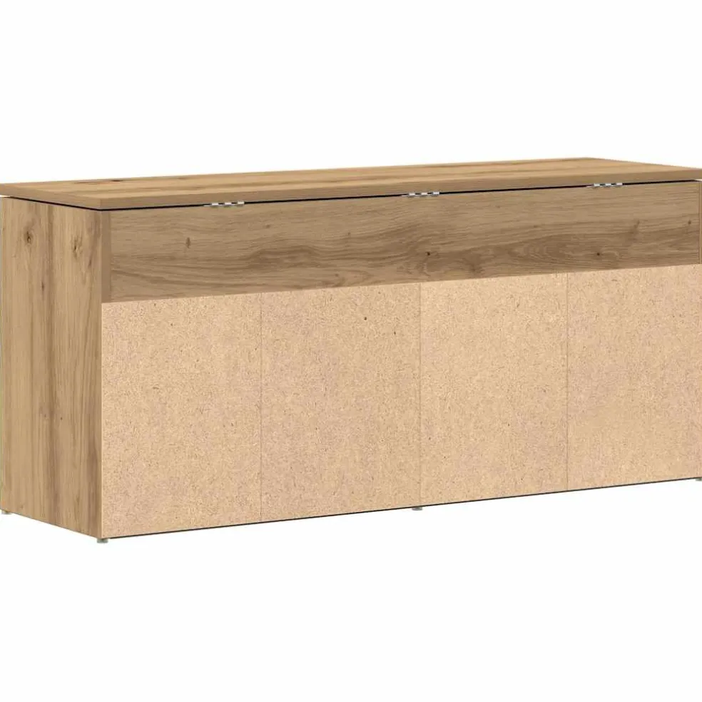 vidaXL Schoenenbank 102x30,5x45 cm bewerkt hout artisanaal eikenkleur