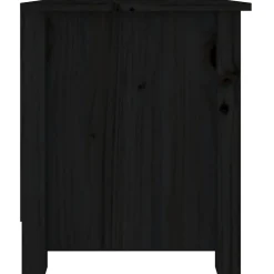 vidaXL Schoenenbank 70x38x45,5 cm massief grenenhout zwart