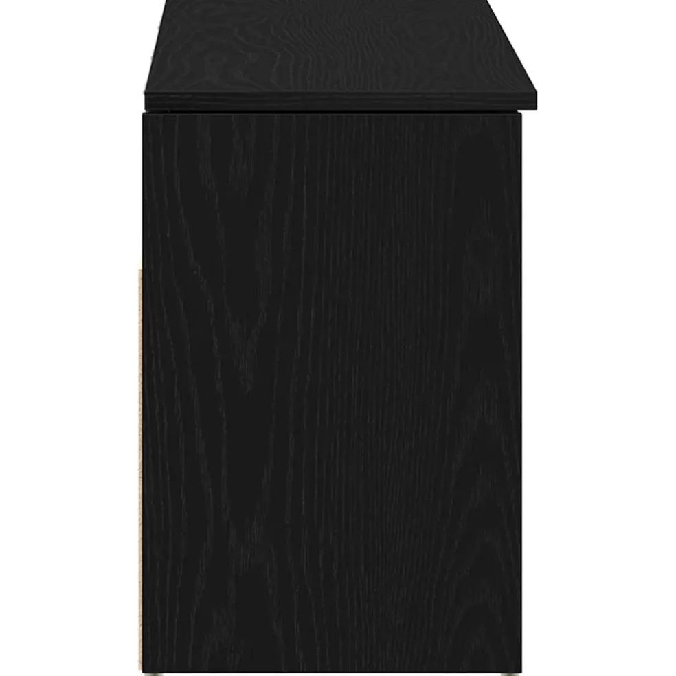vidaXL Schoenenbank 102x30,5x45 cm spaanplaat zwart eikenkleurig
