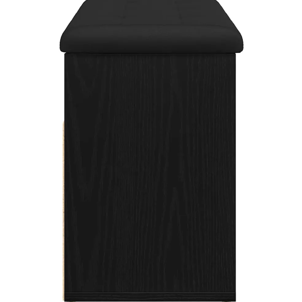 vidaXL Schoenenbank Zwart 80 x 30 x 45 cm Bewerkt hout