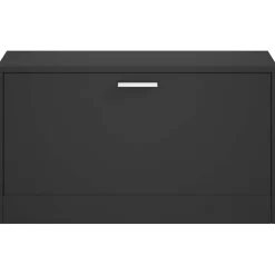 vidaXL Schoenenbank Zwart 80x24x45 cm Bewerkt Hout