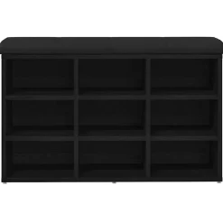 vidaXL Schoenenbank Zwart 82 x 32 x 50 cm Bewerkt hout