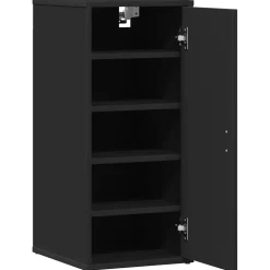 vidaXL Schoenenkasten 2 st 32x35x70 cm spaanplaat zwart