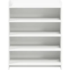 vidaXL Schoenenkast met opslag Wit 73,5 x 36 x 92 cm Bewerkt hout