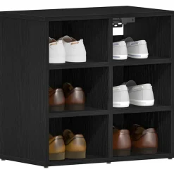 vidaXL Schoenenkast 2 st 52 x 30 x 50,5 cm Bewerkt hout Zwart eiken