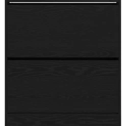 vidaXL Schoenenkast 80 x 21 x 87,5 cm Bewerkt hout Zwart Eiken
