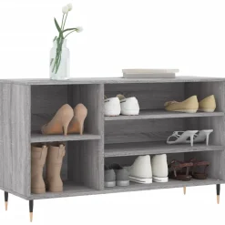 vidaXL Schoenenkast 102x36x60 cm bewerkt hout sonoma grijs