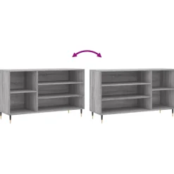 vidaXL Schoenenkast 102x36x60 cm bewerkt hout sonoma grijs