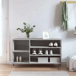 vidaXL Schoenenkast 102x36x60 cm bewerkt hout sonoma grijs