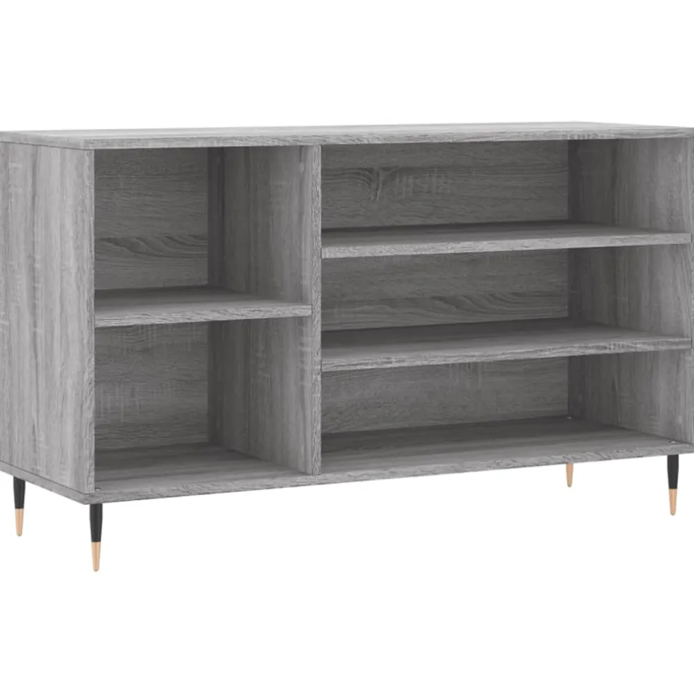 vidaXL Schoenenkast 102x36x60 cm bewerkt hout sonoma grijs