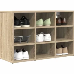 vidaXL Schoenenkast 77,5 x 30 x 51 cm Bewerkt hout Sonoma Eiken