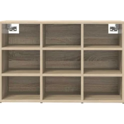 vidaXL Schoenenkast 77,5 x 30 x 51 cm Bewerkt hout Sonoma Eiken