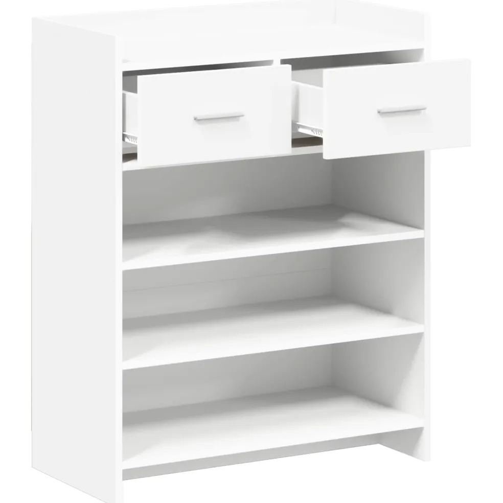 vidaXL Schoenenkast 73,5 x 36 x 92 cm Bewerkt hout Wit
