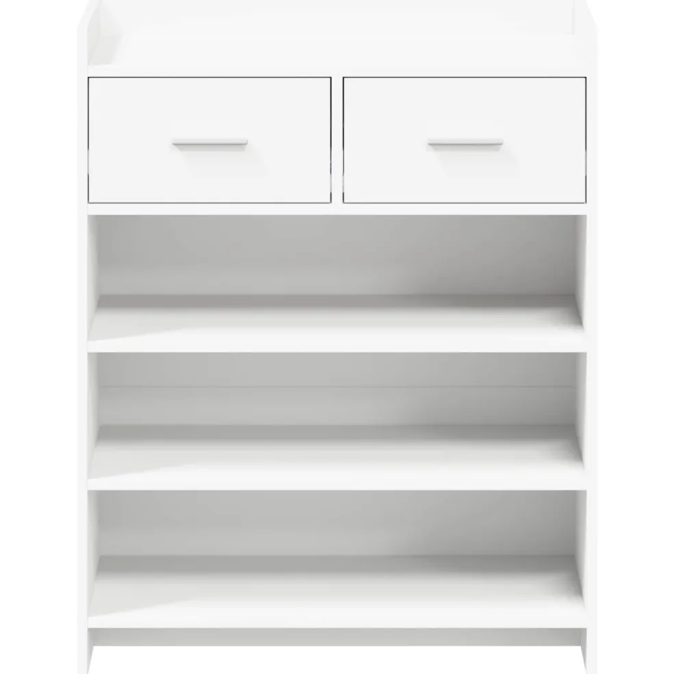 vidaXL Schoenenkast 73,5 x 36 x 92 cm Bewerkt hout Wit