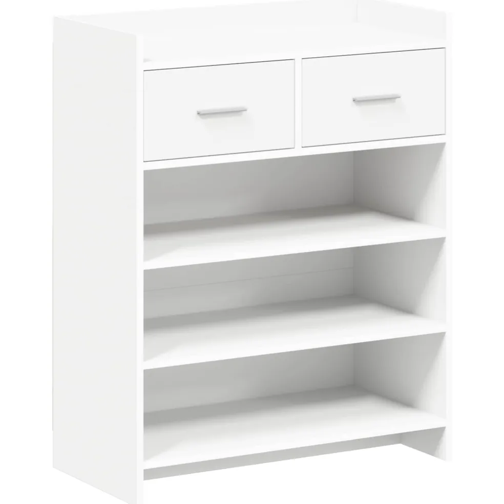 vidaXL Schoenenkast 73,5 x 36 x 92 cm Bewerkt hout Wit